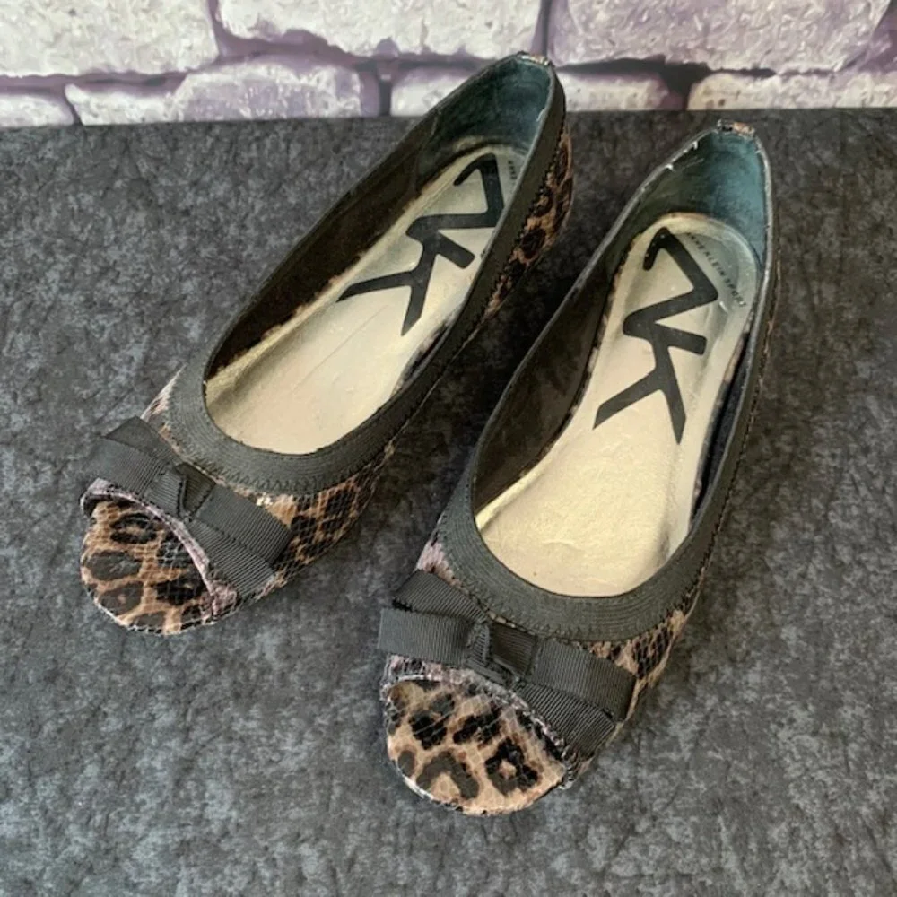 Anne Klein Animal Print Flats Size 6